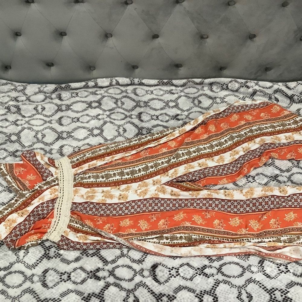 Justify orange romper boho
